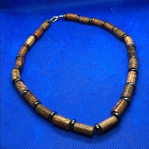Wooden beaded necklace